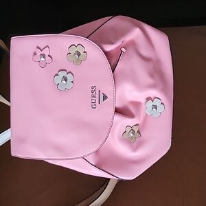 Guess Pink Leather Backpack